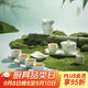 萬仟堂（Edenus）陶瓷高檔功夫茶具套裝 家用泡茶套組 茶壺茶杯 春竹成套
