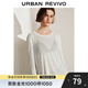 UR2025秋季新款女裝簡(jiǎn)約休閑鏤空開(kāi)衩長(cháng)袖T恤UWM450077 本白 (面料微透) M