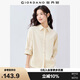 佐丹奴知識分子風(fēng)襯衫女純棉府綢破骨連肩中袖襯衣女05345463