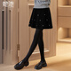 她池名媛風(fēng)優(yōu)雅氣質(zhì)半身裙女2026春裝新款燙鉆高腰針織短裙
