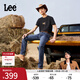 Lee【張凌赫代言】25新品726標準中腰直筒丹寧回潮中藍色男牛仔褲 深藍色 36