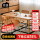 木鄰?fù)欣镏Z餐桌全實木餐桌櫻桃木客廳餐桌椅組合簡約風(fēng)家用飯桌小戶型 1.6M+4把巴適椅