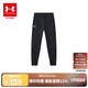 安德瑪（Under Armour）男大童針織運動長褲搖粒絨保暖運動褲1379787 黑色 160cm 