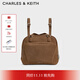 CHARLES&KEITH25冬新品復古絨面運動(dòng)風(fēng)單肩雙肩包CK2-60160247-1 Mocha Brown摩卡棕 M
