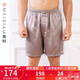 美標(biāo)商場同款男真絲睡褲100%桑蠶絲短褲春夏外穿沙灘褲平角內(nèi)褲家居服 K426-1胭脂灰 3XL (185/84A)