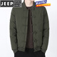 JEEP SPIRIT中國風(fēng)棉衣男大碼盤(pán)扣外套男士加厚唐裝小棉服中式棒球棉襖子冬季 8002軍綠色 M
