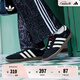 adidas「T頭鞋」STADT經(jīng)典時(shí)尚薄底運(yùn)動(dòng)板鞋男女阿迪達(dá)斯三葉草   黑色/漢玉白/淺猩紅   40.5