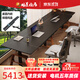 鵬景雅居雙人電動(dòng)升降電競電腦桌2.6米2.8 3.0加長(cháng)定制辦公桌 TL80 A字腳護腿 桌面排插+四抽屜 280*80cm面板支持尺寸/包安裝