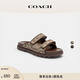 蔻馳（COACH）新品男士男鞋經(jīng)典標(biāo)志雙綁帶涼鞋涼拖輕奢輕奢通勤百搭 橡木色/楓樹棕色 42