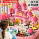 班迪萌（BANDIMENG）冰雪公主磁力城堡娃娃屋過(guò)家家兒童玩具3-6歲女孩生日禮物女生 大號萌兔磁力城堡-聲光4人偶 愛(ài)莎公主女孩玩具3-6-8-10-12歲周歲禮物