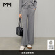 麥檬MM實穿主義/全羊毛休閑運動灰色毛針織開衫外套套裝25春新品 灰色5G1953871 S