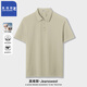 真維斯純棉POLO衫短袖簡(jiǎn)約純色翻領(lǐng)輕熟商務(wù)T恤T0034 卡其 2XL