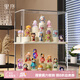 EACHY盲盒展示架收納盒透明防塵手辦玩具labubu泡泡瑪特展示盒-特大號
