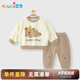 優(yōu)奇兒童衛(wèi)衣套裝秋裝2024新款男童洋氣時(shí)髦嬰兒衣服女寶寶兩件套春秋