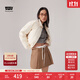 Levi's李維斯女士美式復古寬松休閑輕便短款潮流翻領(lǐng)羽絨服外套 杏色 XS