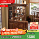 虎大師紅木家具非洲雞翅木（學(xué)名：非洲崖豆木）隔廳柜 中式客廳酒柜全實(shí)木玄關(guān)柜雙面 1.18米隔廳柜