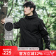 卡爾美（KELME）影鯊風衣梭織衣外套男冬季防風防水連帽加絨夾克運動沖鋒 瑪瑙黑 XL