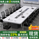 如宏加厚會(huì)議桌長(zhǎng)桌簡(jiǎn)約現(xiàn)代大小型會(huì)議室商務(wù)洽談培訓(xùn)桌辦公桌椅組合 茉莉白色【包安裝】 3.0*1.2m會(huì)議桌