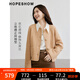 紅袖老錢風(fēng)毛呢大衣冬季2024新款女裝肌理感正肩圓領(lǐng)氣質(zhì)雙面呢外套 駝色013 S