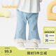 巴拉巴拉【商場同款】寶寶褲子女童牛仔褲2025新款夏季薄款甜美潮 牛仔淺藍88101 100