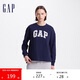 GAP女裝秋冬時尚碳素磨毛字母大logo抓絨衛(wèi)衣休閑上衣634496