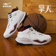 鴻星爾克男鞋籃球文化滑板鞋秋季新款運動(dòng)鞋簡(jiǎn)約男子休閑鞋高幫板鞋擎天3 微晶白/波爾多紅 43