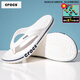 卡駱馳（crocs）人字拖男鞋女鞋25夏季新款貝雅卡駱班戶外沙灘涉水鞋耐磨防滑拖鞋 白色-可涉水人字拖-曬圖返5 43-44 (280mm) /M10W12
