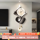 福進(jìn)門(mén)現代簡(jiǎn)約電視背景墻裝飾畫(huà)輕奢客廳鐘表掛畫(huà)高檔抽象壁燈掛件時(shí)鐘 A款-石來(lái)運轉 40*85cm 立體金屬條掛墜小號+指針+UV精雕 常規款（不發(fā)光）