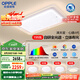 歐普（OPPLE）護眼全光譜吸頂燈客廳燈LED滿天星高亮線條簡約奶油風(fēng)包安裝套餐1