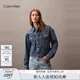 Calvin KleinJeans【CK潮殼】25春夏女士滿印美式復(fù)古牛仔夾克外套47B010G XE8-牛仔藍(lán) S