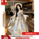 蕓蕁裙子女夏季2025新款風(fēng)與雛菊波西米亞不規(guī)則暈染收腰無(wú)袖連衣裙夏 風(fēng)與雛菊開(kāi)衫+連衣裙套裝 M