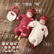 巴厘小豬新生兒嬰兒禮盒秋冬連體衣禮物滿(mǎn)月送禮衣服紅色寶寶過(guò)年拜年服 椒個(gè)朋友鴨8件套 【秋冬夾棉】 59cm