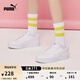 彪馬（PUMA）【小白鞋】增高厚底網(wǎng)球風(fēng)板鞋女復古休閑鞋 SKYE 374764  白-白-銀色-淺灰 01 37