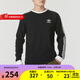 阿迪達(dá)斯（adidas）三葉草男女打底衫經(jīng)典復(fù)古運(yùn)動(dòng)黑色圓領(lǐng)長(zhǎng)袖T恤上衣 IA4877 M