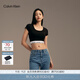 Calvin Klein內衣【CK曲線(xiàn)杯摩登引力帶】女士ck聚攏升杯顯腰細T恤式外擴文胸 UB1-墨夜黑 S