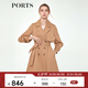 PORTS寶姿春夏款雙排扣女裝風(fēng)衣ALM8T004KWD051 卡其色-1 XS (2)