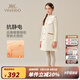 英氏（YEEHOO）女童裙子兒童連衣裙秋冬季紅品過(guò)年服無(wú)袖秋冬裝洋氣中大童裝 派對(duì)蝴蝶結(jié)米白 170