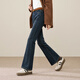 逸陽(yáng)（ESE-Y）奧利絨微喇牛仔褲女2025秋冬上新款喇叭褲子 復古藍 30