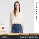歌力思（ELLASSAY）春季新款復(fù)古宮廷風(fēng)花苞型長(zhǎng)袖上衣高腰襯衫女EWB351C00800 珠光白 S
