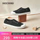 Skechers斯凱奇系列女士一腳蹬休閑鞋蕾絲透氣女鞋 113821 BLK黑色 37.5 