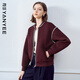 顏域短款氣質(zhì)夾克外套女2025早春通勤簡(jiǎn)約百搭女士棒球服 酒紅 L 