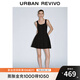 UR2025秋季新款女裝法式鉆飾背心式修身針織連衣裙UWG950197 黑色 (偏短) L