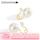 osewaya耳夾無(wú)耳洞女珍珠簡(jiǎn)約U型耳環(huán)夾少女耳環(huán)優(yōu)雅耳飾耳骨夾七夕禮物 6mm-金色