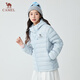 駱駝（CAMEL）【輕羽羽絨服】2025新款戶(hù)外輕薄時(shí)尚連帽保暖男女外套7002 遠山藍，W35CR07002，男女同款 M