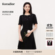 珂萊蒂爾【玫瑰裙】2025夏季新款優(yōu)雅醋酸連衣裙女A字裙時尚裙子 黑色 L