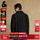 杰克·瓊斯（JACK&JONES）25年男裝秋季牛仔外套男鋼印壓花寬松潮流短款休閑黑色牛仔夾克 A16深灰牛仔 常規 M （175）