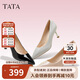 他她他她（TATA）尖頭高跟鞋女細跟單鞋女商場(chǎng)同款 黑色 37