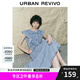 UR七夕2025夏季新款女裝復(fù)古牛仔荷葉邊牛仔連衣裙UWG850114 藍色 M