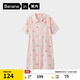 蕉內蕉內絲絲520Home女士涼感冰絲條紋超級市場(chǎng)短袖睡裙