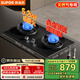 蘇泊爾（SUPOR）燃氣灶煤氣灶雙灶具灶家用 防爆灶防銹爐頭5.2kW大火力易清潔可調節合金面板 JZT-Z-DF1天然氣
